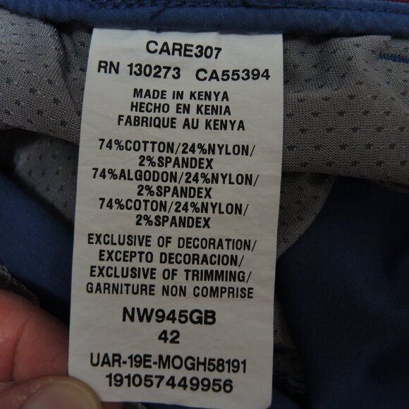 Lot of 2 Men's Wrangler Outdoor Shorts Flat Front Blue & Green Size 42 - Picture 14 of 16